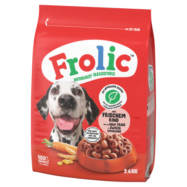 Frolic 2,6 kg z wołowiną i warzywami