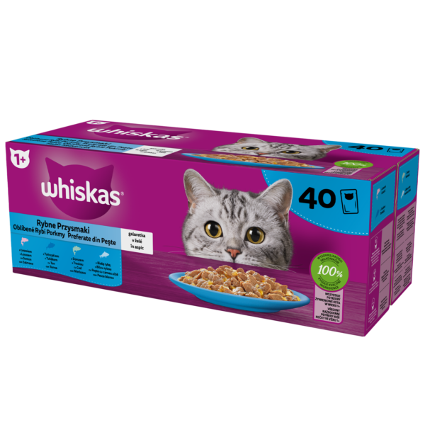 Whiskas® Rybne przysmaki w galaretce 85gx40
